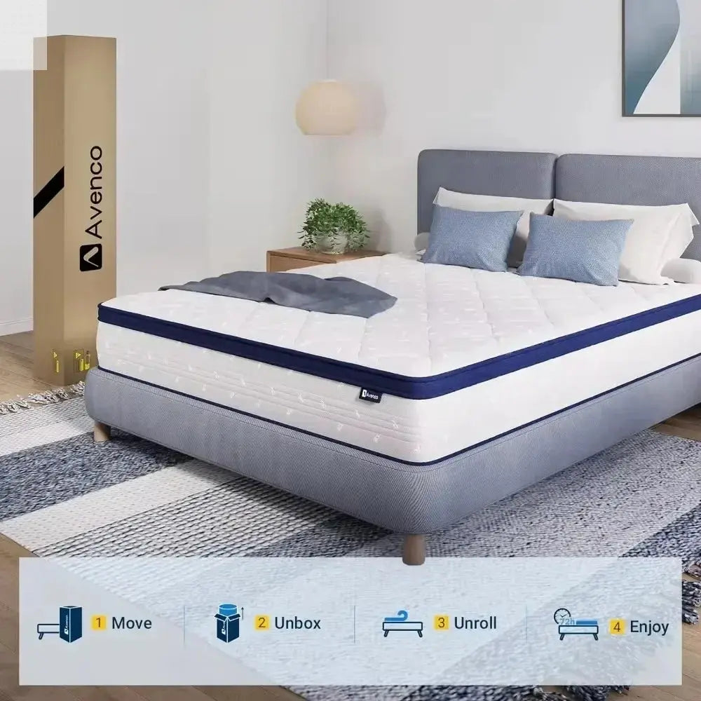 10 Inch in a Box for Pain Relief & Motion Isolation, CertiPUR-US Certified Bed Mattress Allen Cozy Haven Store