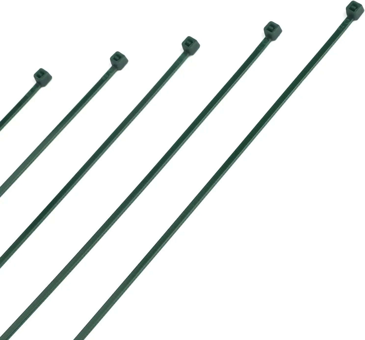 100 Pieces of 8-Inch 3mm Dark Green Nylon Self-Locking Garden Cable Zip Ties-Allen Cozy Haven Store