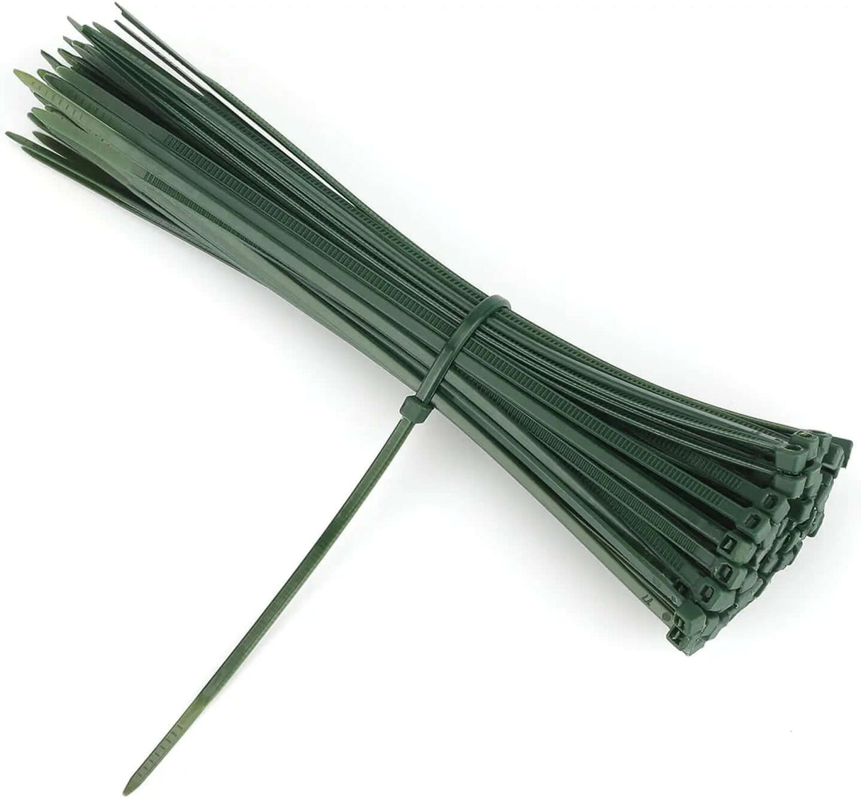 100 Pieces of 8-Inch 3mm Dark Green Nylon Self-Locking Garden Cable Zip Ties-Allen Cozy Haven Store