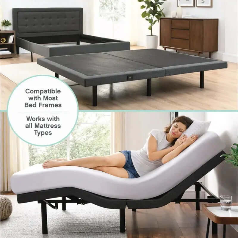 15-Inch Zero Gravity Adjustable Bed with Massaging Feature and Wireless Remote Control-Allen Cozy Haven Store