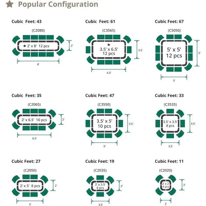 17-Inch Modular Large Garden Bed Kit - 9-in-1 Design-Allen Cozy Haven Store