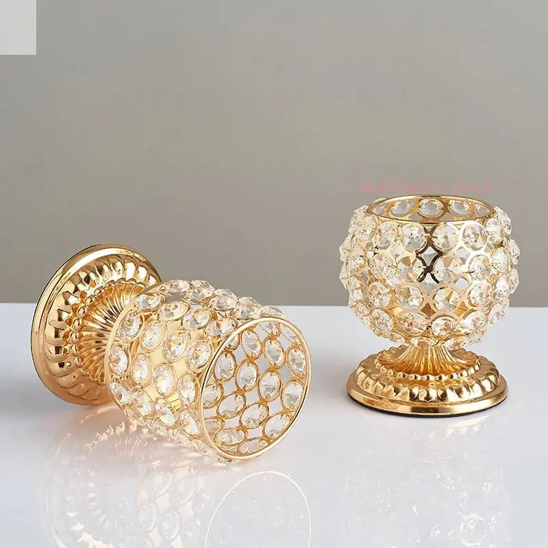 3-Arm Crystal Candelabra Candle Holders Allen Cozy Haven Store