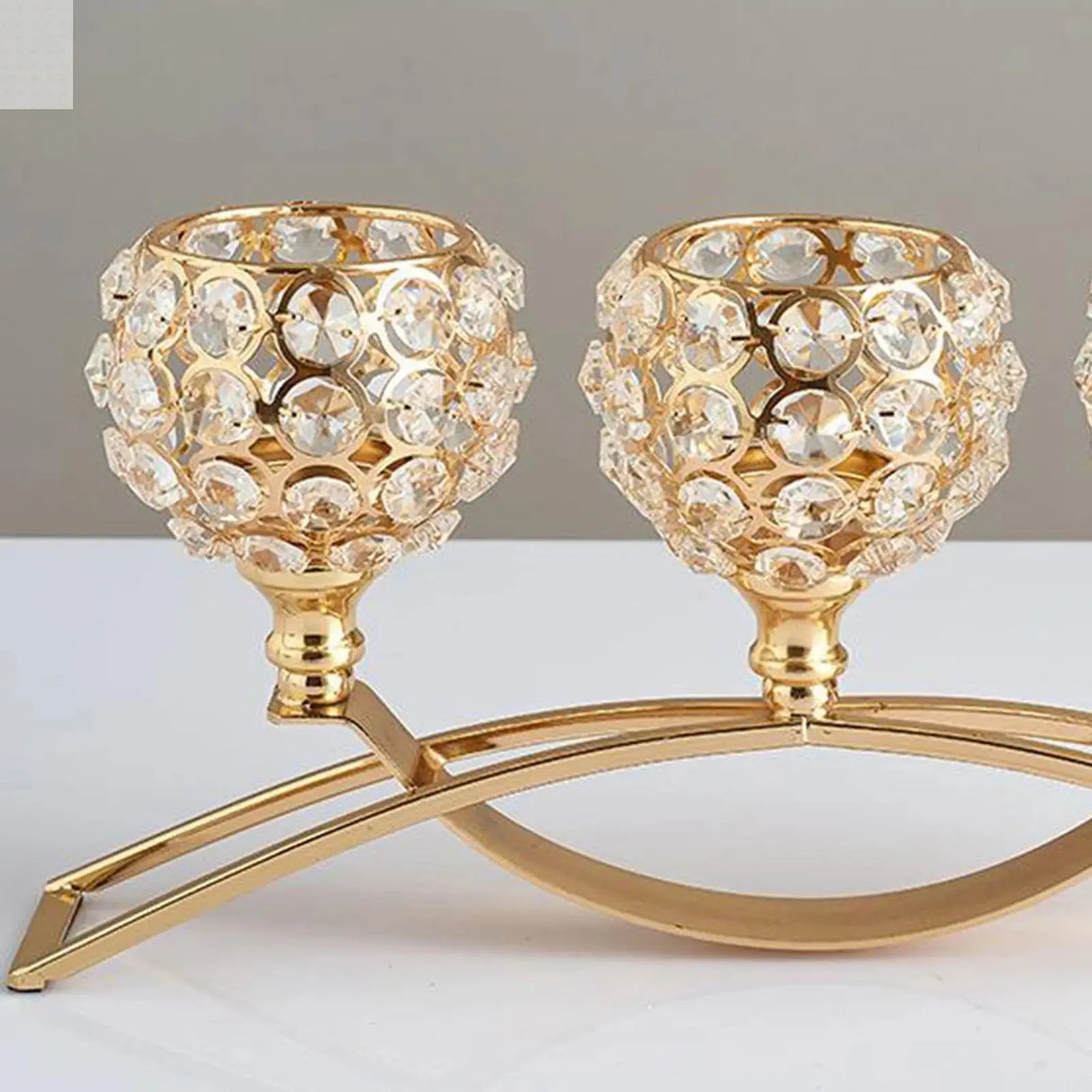 3-Arm Crystal Candelabra Candle Holders Allen Cozy Haven Store