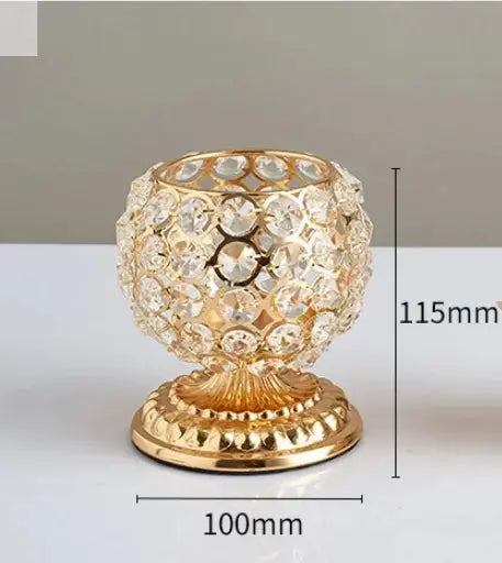 3-Arm Crystal Candelabra Candle Holders Allen Cozy Haven Store