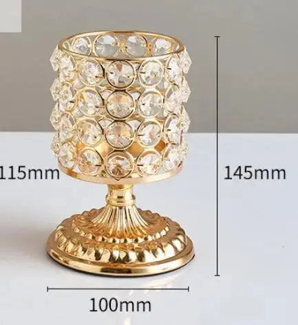 3-Arm Crystal Candelabra Candle Holders Allen Cozy Haven Store