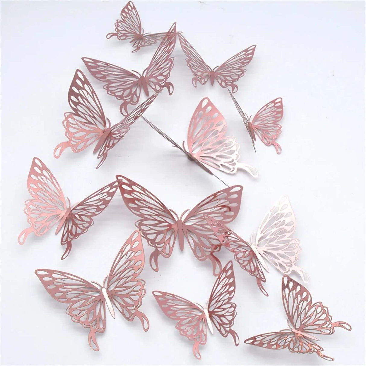3D Hollow Butterfly Wall Stickers Home Decor Cardboard Butterfly Wall Stickers Home Decor Accessories Accesorios De Cocina-Allen Cozy Haven Store