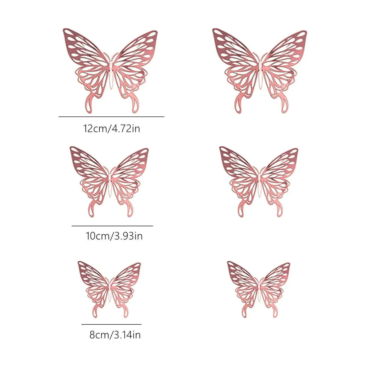 3D Hollow Butterfly Wall Stickers Home Decor Cardboard Butterfly Wall Stickers Home Decor Accessories Accesorios De Cocina-Allen Cozy Haven Store