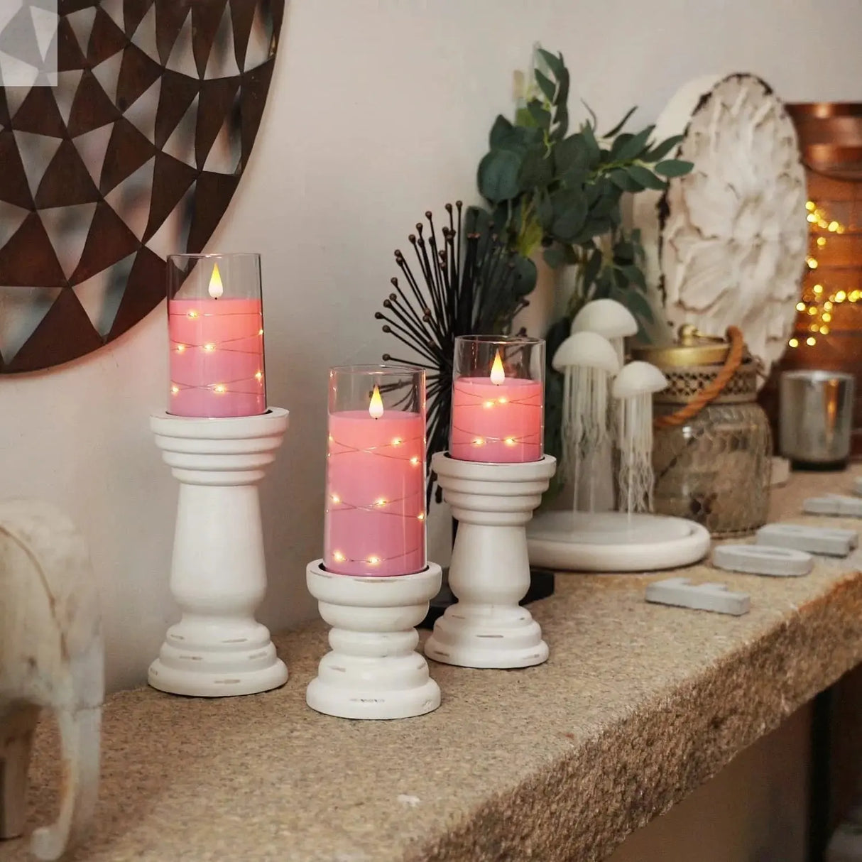 3pcs Flameless LED Candles - Warm White Ambiance Allen Cozy Haven Store