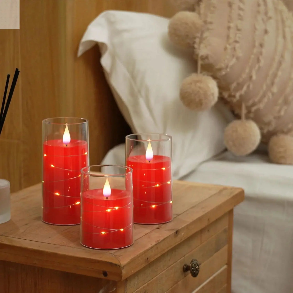 3pcs Flameless LED Candles - Warm White Ambiance Allen Cozy Haven Store