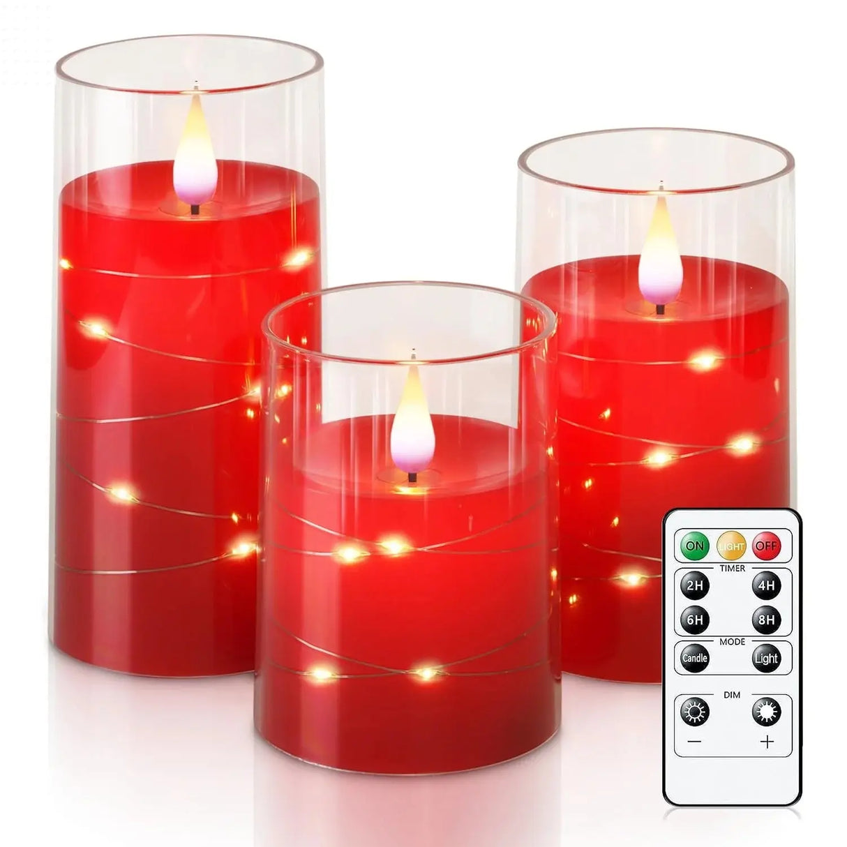 3pcs Flameless LED Candles - Warm White Ambiance Allen Cozy Haven Store