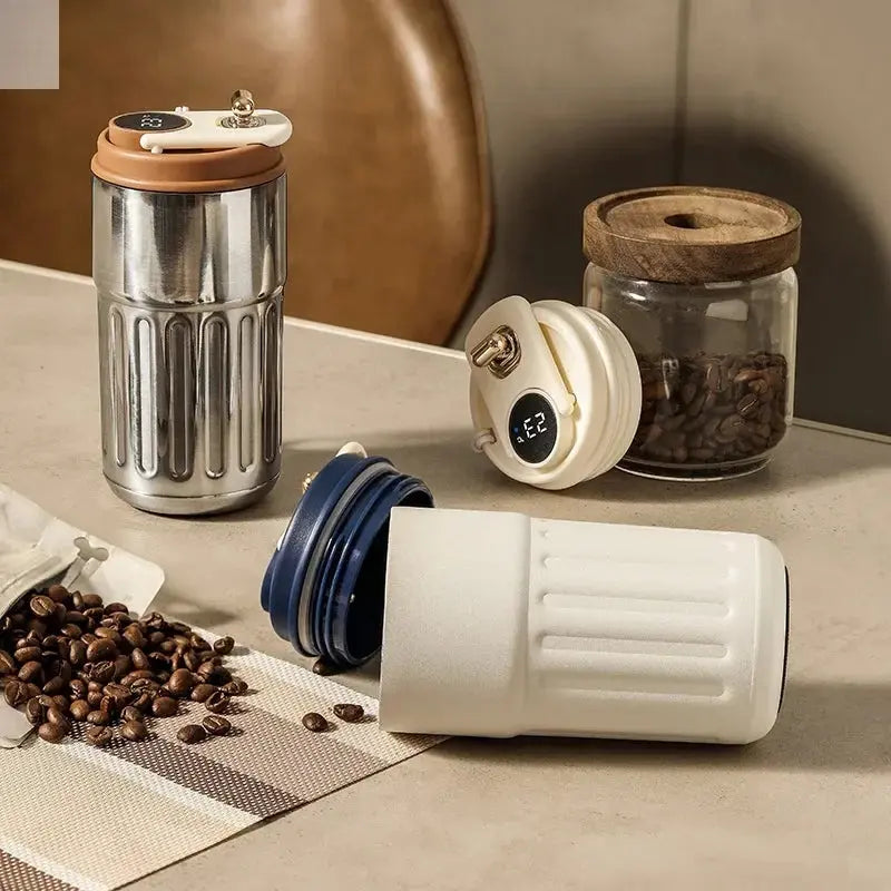 450ML Smart Thermos Bottle Water Digital Led Temperature Coffee Cup 316 Stainless Steel Vacuum Cup Office Business Portable Mug Allen Cozy Haven Store