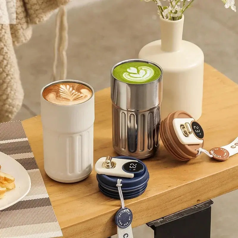 450ML Smart Thermos Bottle Water Digital Led Temperature Coffee Cup 316 Stainless Steel Vacuum Cup Office Business Portable Mug Allen Cozy Haven Store