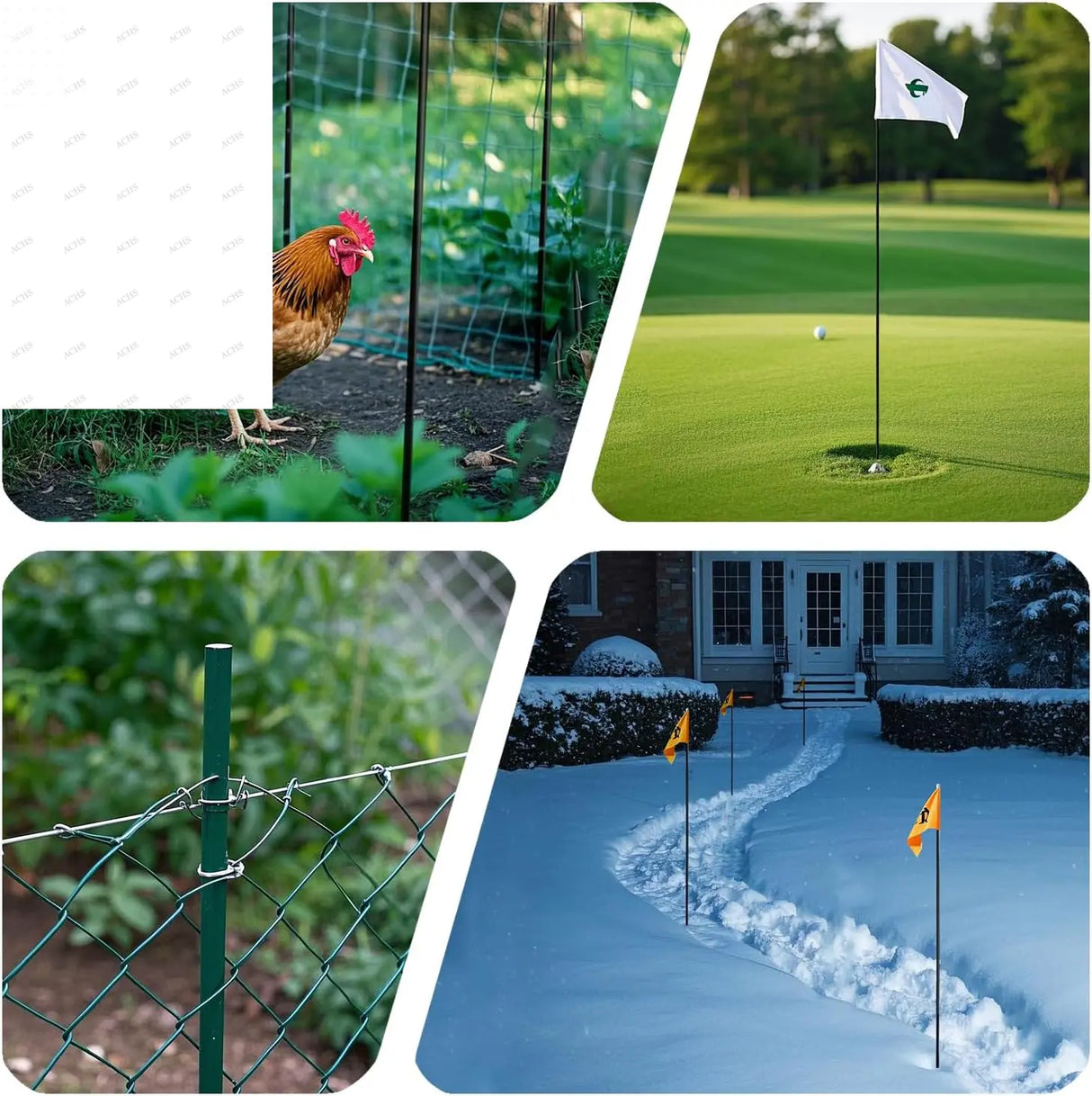 48-Inch Garden Stakes - 20 Pack Solid Fiberglass Plant Support Rods for Tomato Trellis (Green) SnyGardn