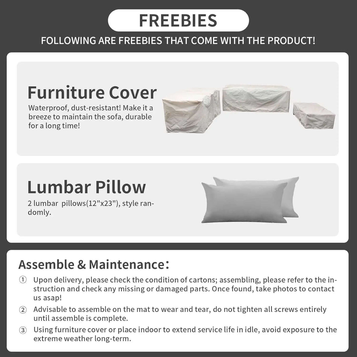 5-Piece Outdoor Wicker Sofa Set with Grey Non-Slip Cushions and Waterproof Covers-Allen Cozy Haven Store