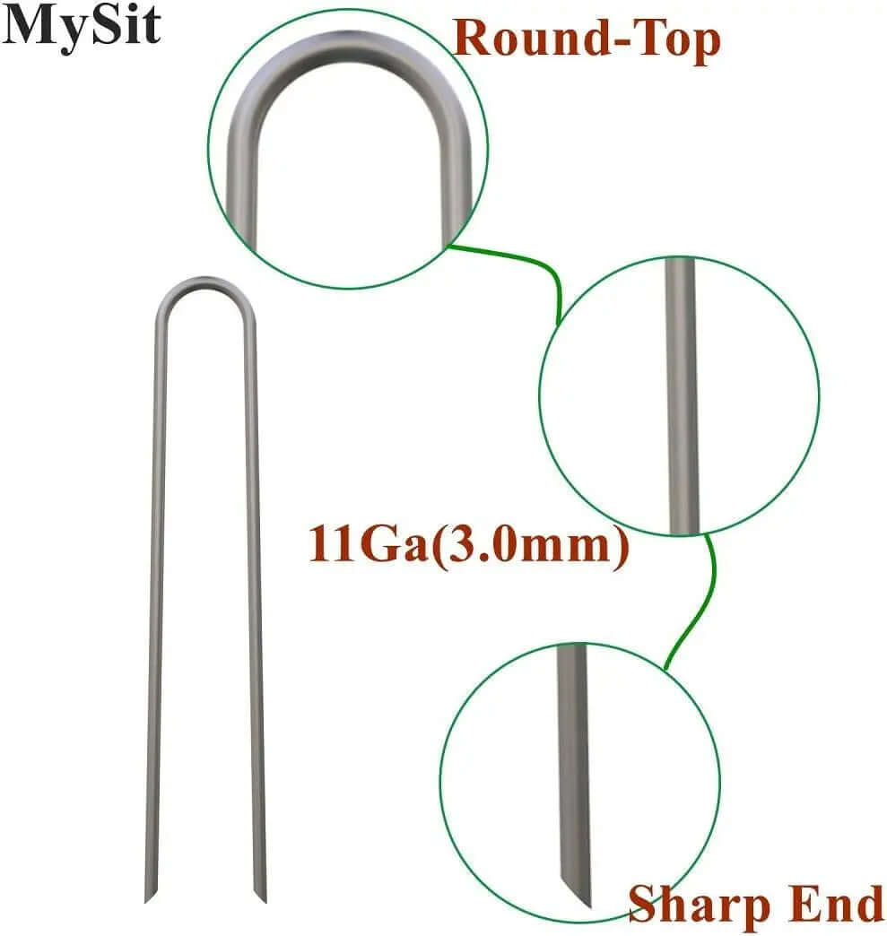 50-Pack Heavy-Duty 12-Inch Galvanized Garden Stakes-Allen Cozy Haven Store