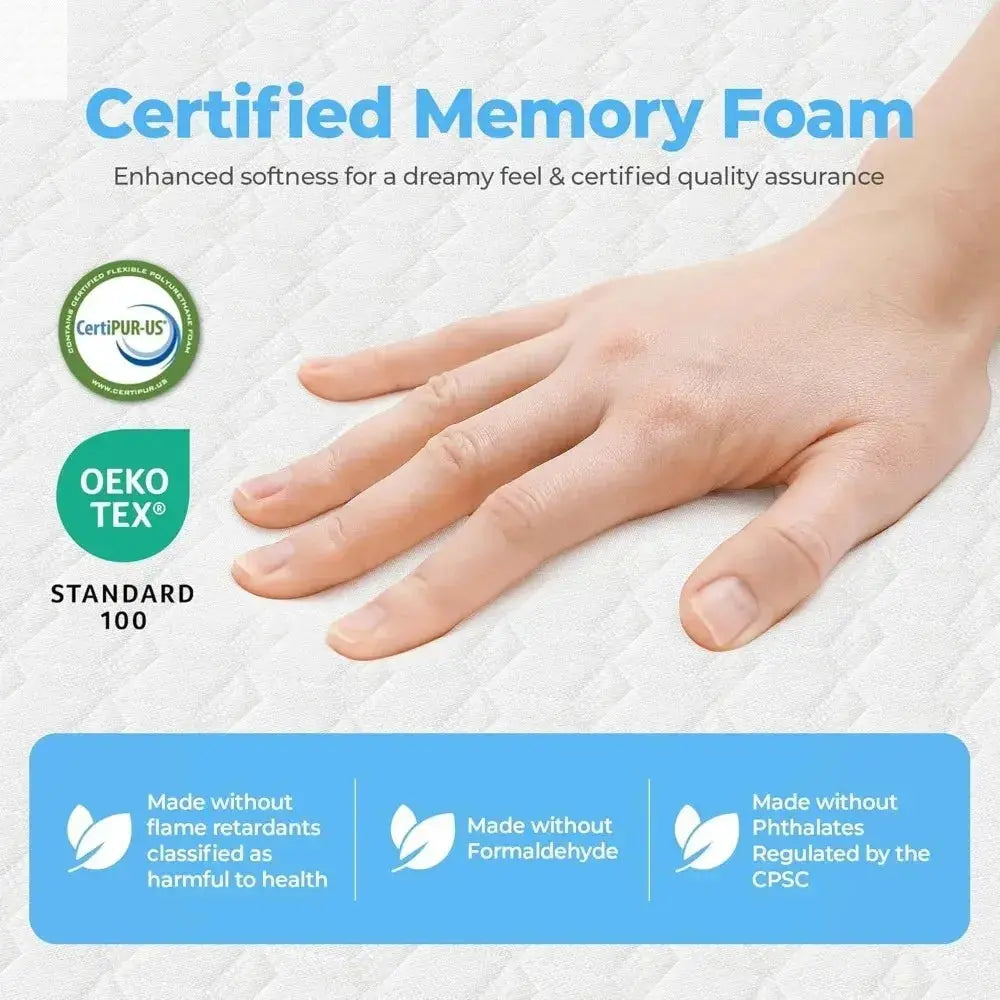 8 Inch Twin Cooling Gel Memory Foam Mattress Medium Firm CertiPUR-US Certified Enhanced Pressure Relief Removable Cover Allen Cozy Haven Store