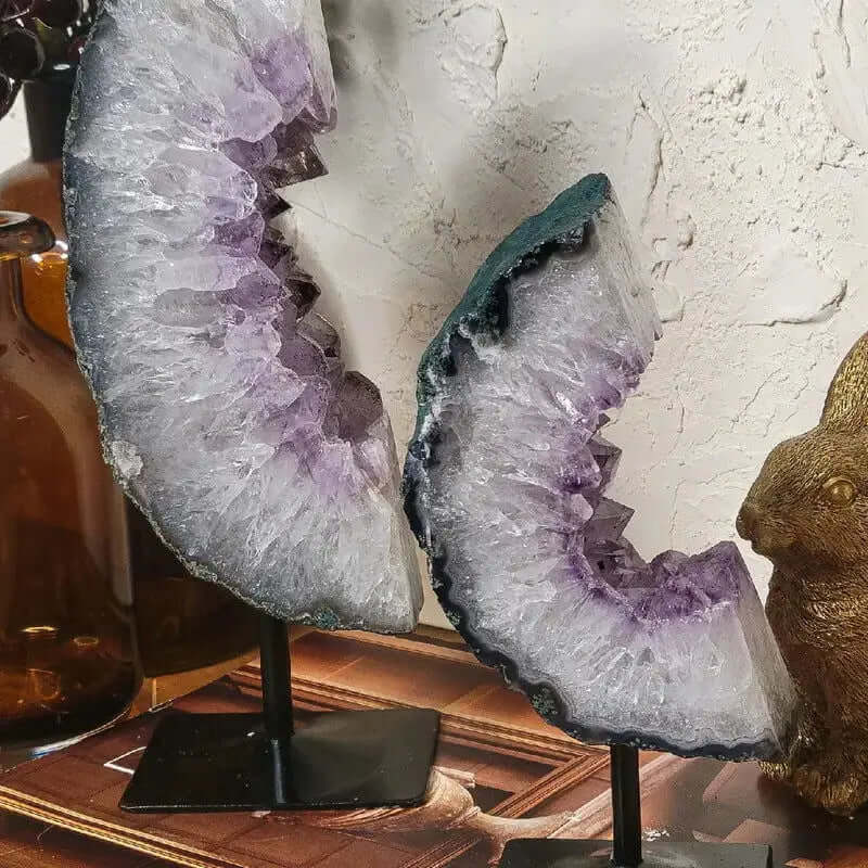 Amethyst Half Portal and Half Circle Decorative Accent for Home-Allen Cozy Haven Store