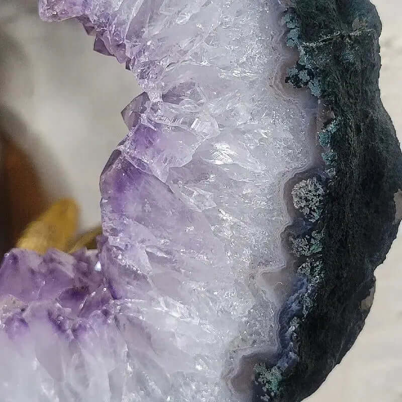 Amethyst Half Portal and Half Circle Decorative Accent for Home-Allen Cozy Haven Store