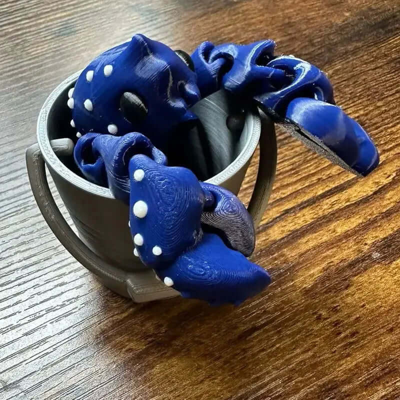 Articulate Lobster Figurine with Decorative Bucket for Home Accents-Allen Cozy Haven Store