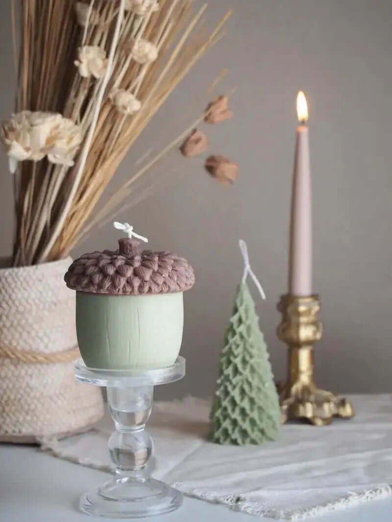 Autumn Acorn Scented Candles: Nature's Cozy Glow Allen Cozy Haven Store