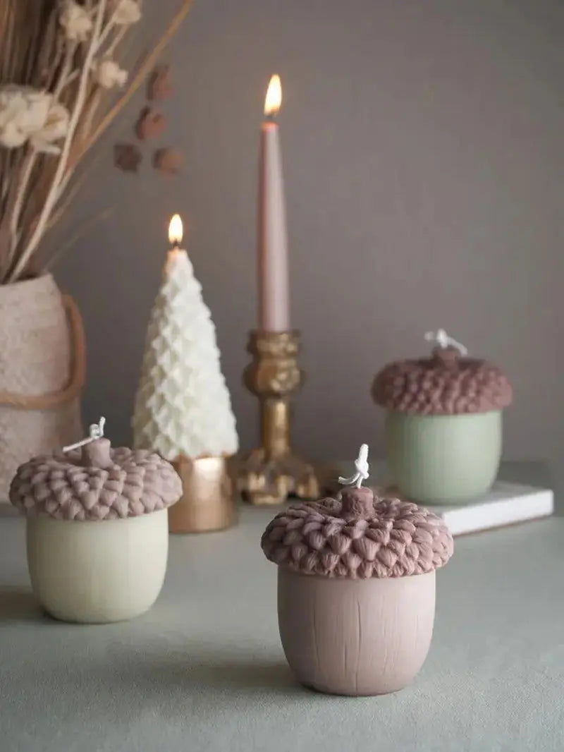 Autumn Acorn Scented Candles: Nature's Cozy Glow Allen Cozy Haven Store