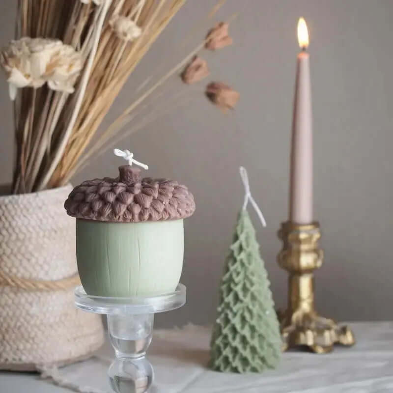 Autumn Acorn Scented Candles: Nature's Cozy Glow Allen Cozy Haven Store