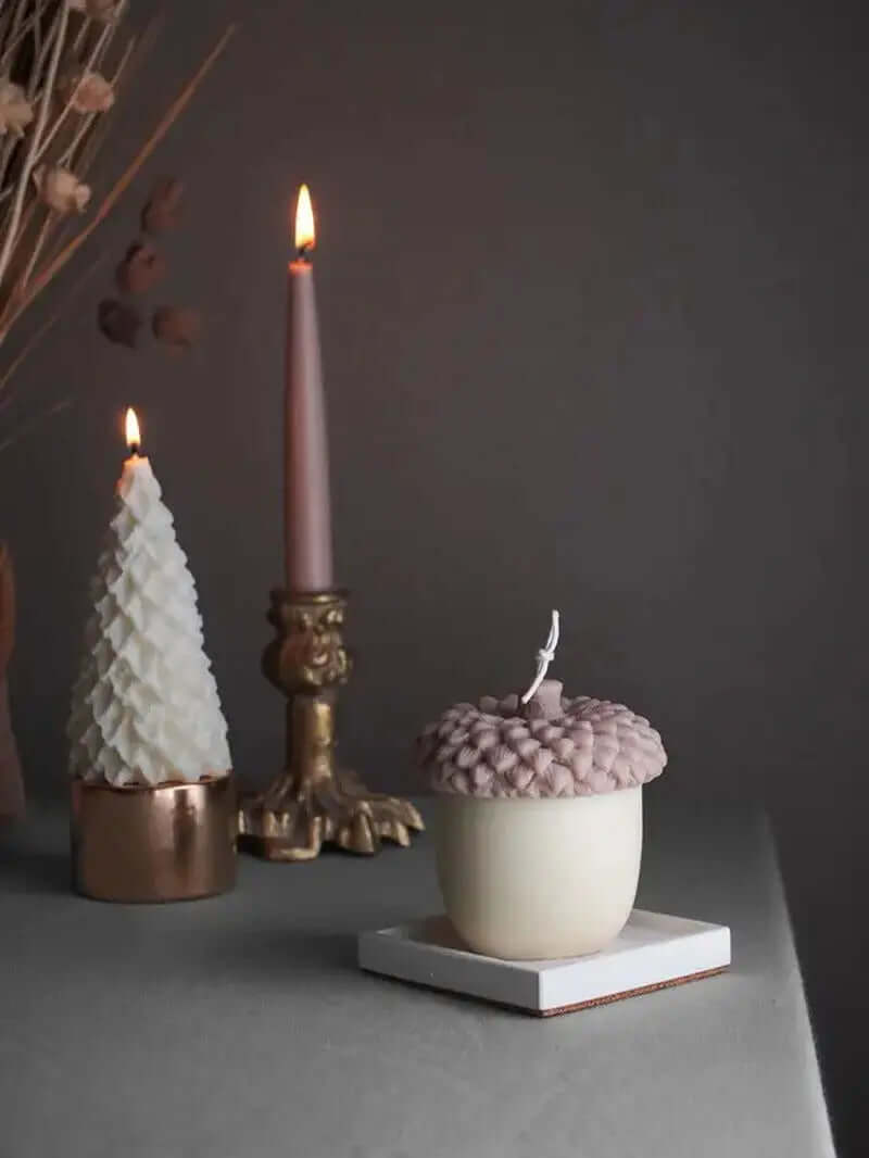 Autumn Acorn Scented Candles: Nature's Cozy Glow Allen Cozy Haven Store