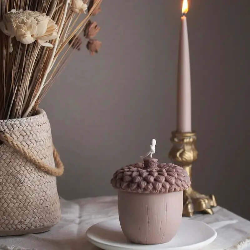 Autumn Acorn Scented Candles: Nature's Cozy Glow Allen Cozy Haven Store