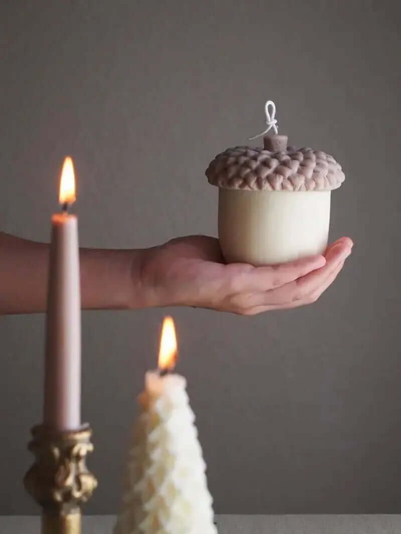 Autumn Acorn Scented Candles: Nature's Cozy Glow Allen Cozy Haven Store