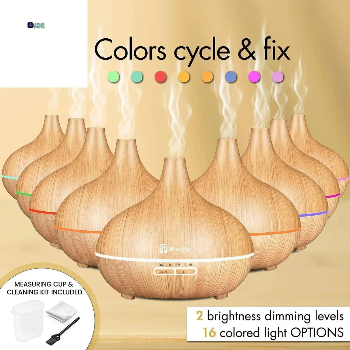 Best Essential Oil Diffuser - Auto Shut-Off (Natural Oak Finish) - Allen Cozy Haven Store -