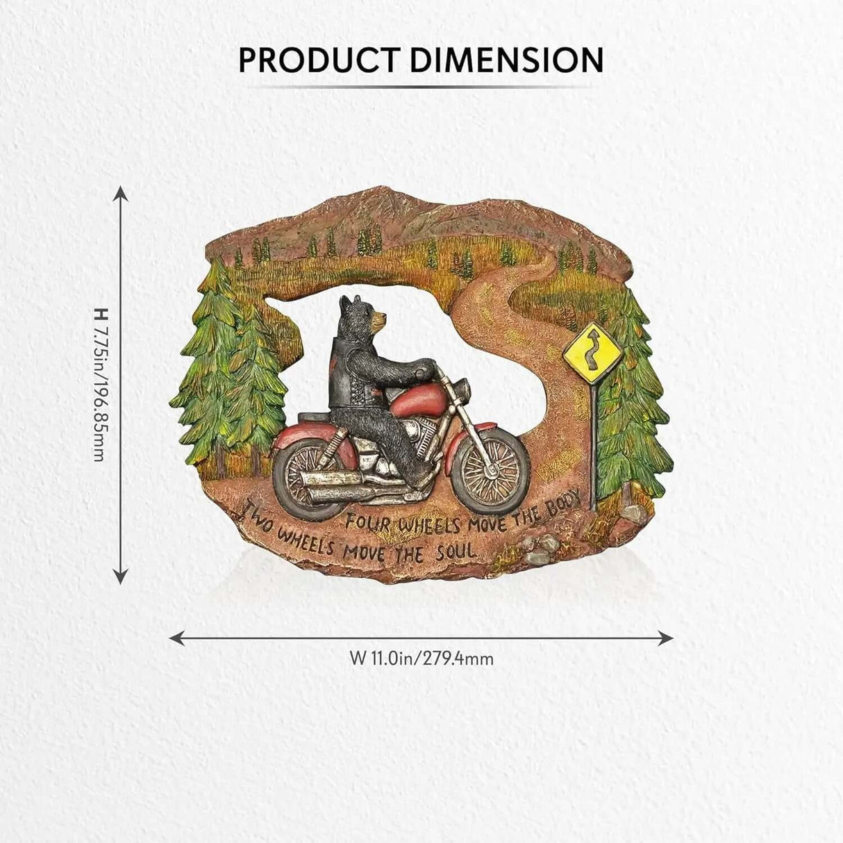 Themed Wall Art- "Four wheels move the body, Two wheels move the soul"-Allen Cozy Haven Store