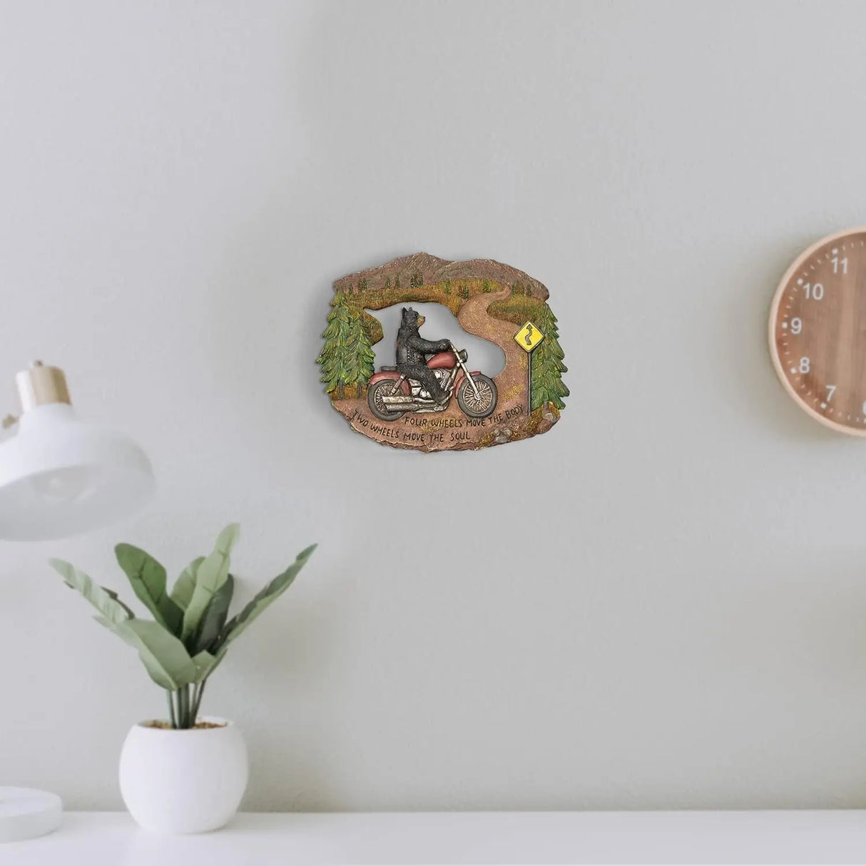 Themed Wall Art- "Four wheels move the body, Two wheels move the soul"-Allen Cozy Haven Store