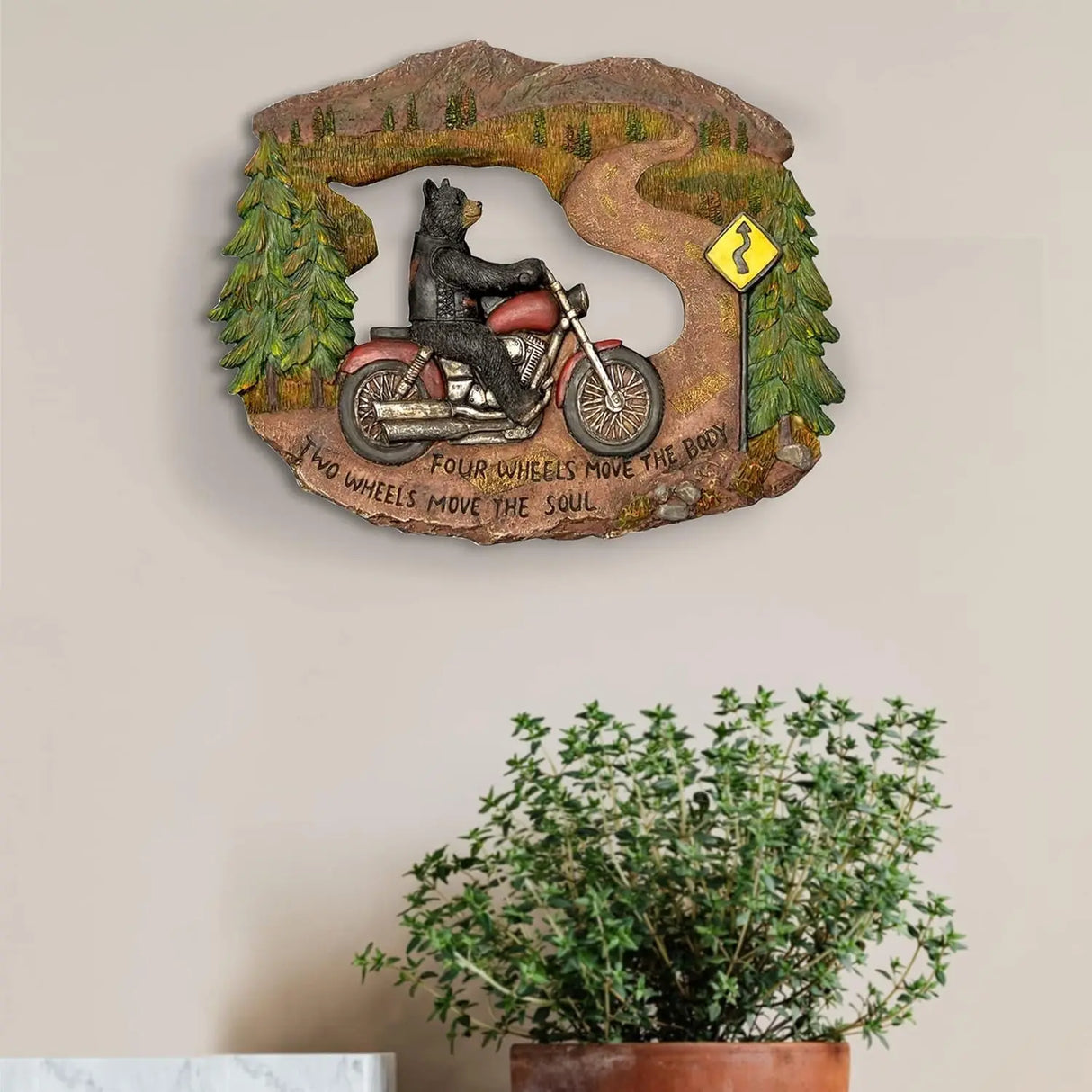 Themed Wall Art- "Four wheels move the body, Two wheels move the soul"-Allen Cozy Haven Store