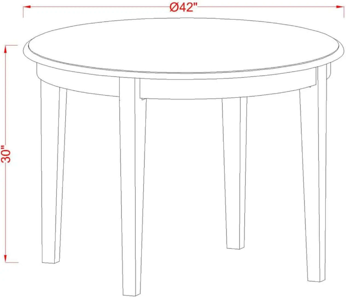 Boston 5-Piece Kitchen Set: 42" Round Dining Table with Four Blue Linen Parsons Chairs in Cappuccino Finish-Allen Cozy Haven Store