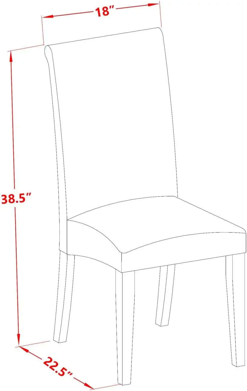 Boston 5-Piece Kitchen Set: 42" Round Dining Table with Four Blue Linen Parsons Chairs in Cappuccino Finish-Allen Cozy Haven Store