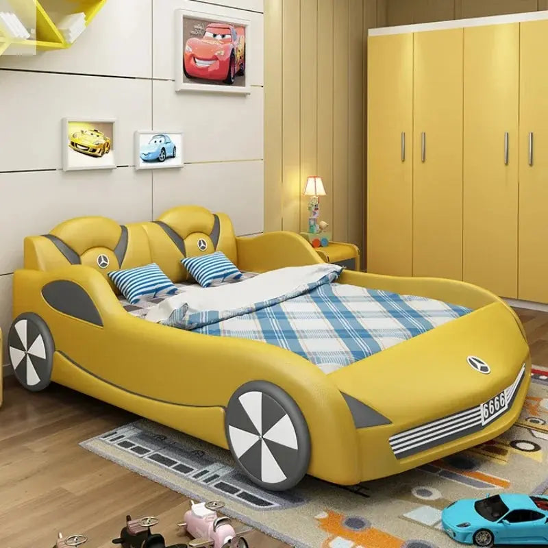 Children Luxury Boys Bed Pretty Unique Cute Nightstand Wood Storage Bed Car Design Camas Moderrna Inteligentes Bedroom Furniture Allen Cozy Haven Store