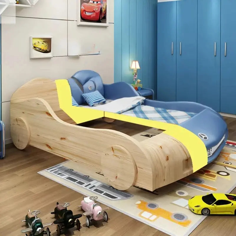 Children Luxury Boys Bed Pretty Unique Cute Nightstand Wood Storage Bed Car Design Camas Moderrna Inteligentes Bedroom Furniture Allen Cozy Haven Store