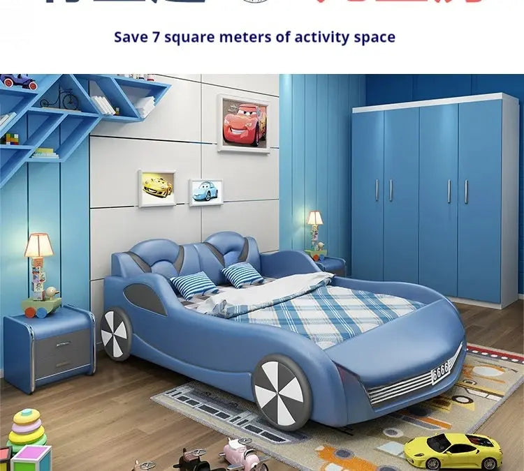 Children Luxury Boys Bed Pretty Unique Cute Nightstand Wood Storage Bed Car Design Camas Moderrna Inteligentes Bedroom Furniture Allen Cozy Haven Store