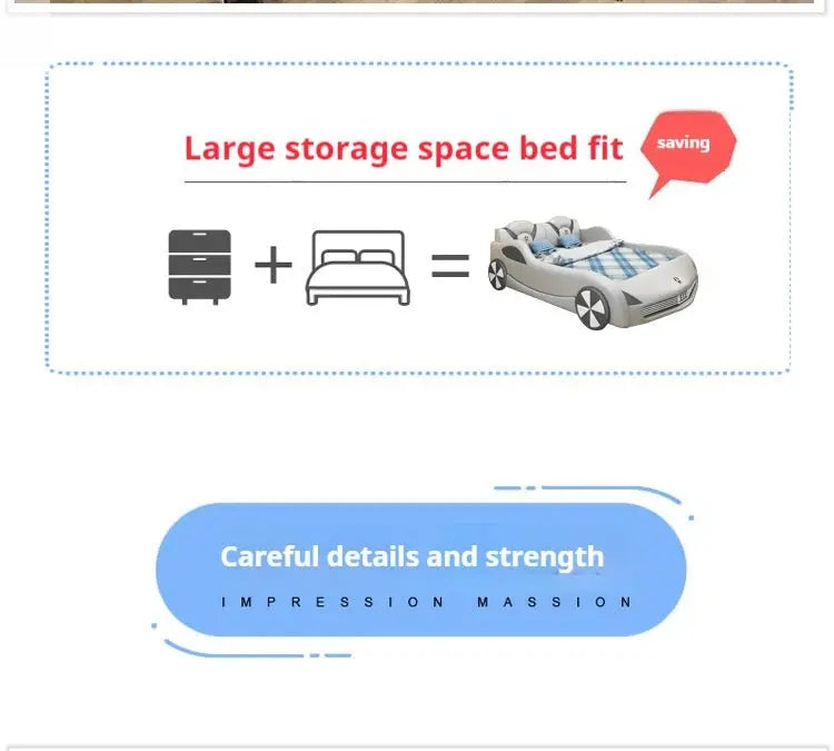 Children Luxury Boys Bed Pretty Unique Cute Nightstand Wood Storage Bed Car Design Camas Moderrna Inteligentes Bedroom Furniture Allen Cozy Haven Store
