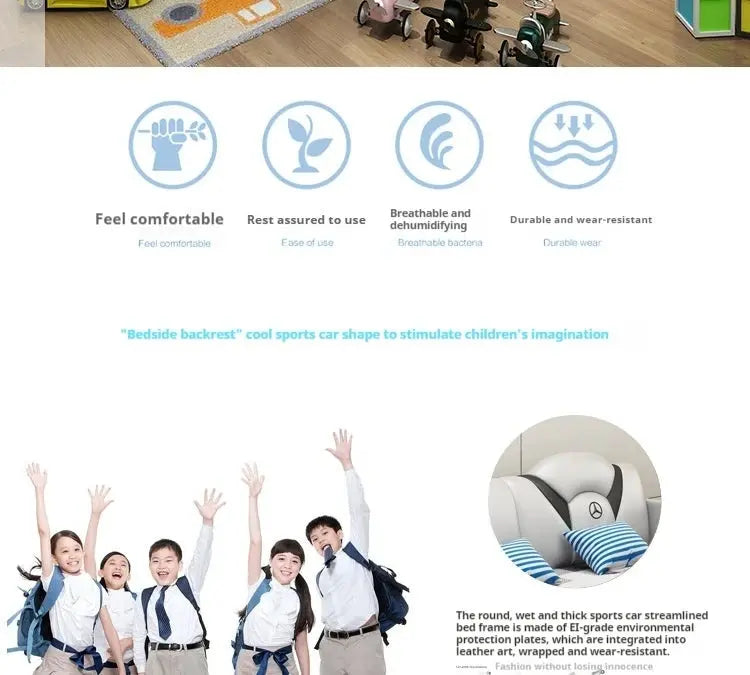 Children Luxury Boys Bed Pretty Unique Cute Nightstand Wood Storage Bed Car Design Camas Moderrna Inteligentes Bedroom Furniture Allen Cozy Haven Store