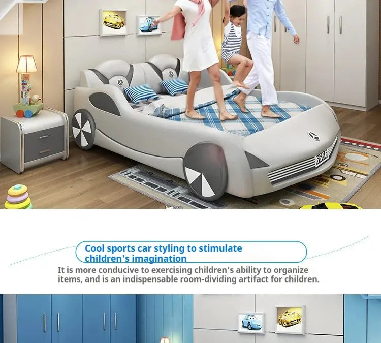 Children Luxury Boys Bed Pretty Unique Cute Nightstand Wood Storage Bed Car Design Camas Moderrna Inteligentes Bedroom Furniture Allen Cozy Haven Store