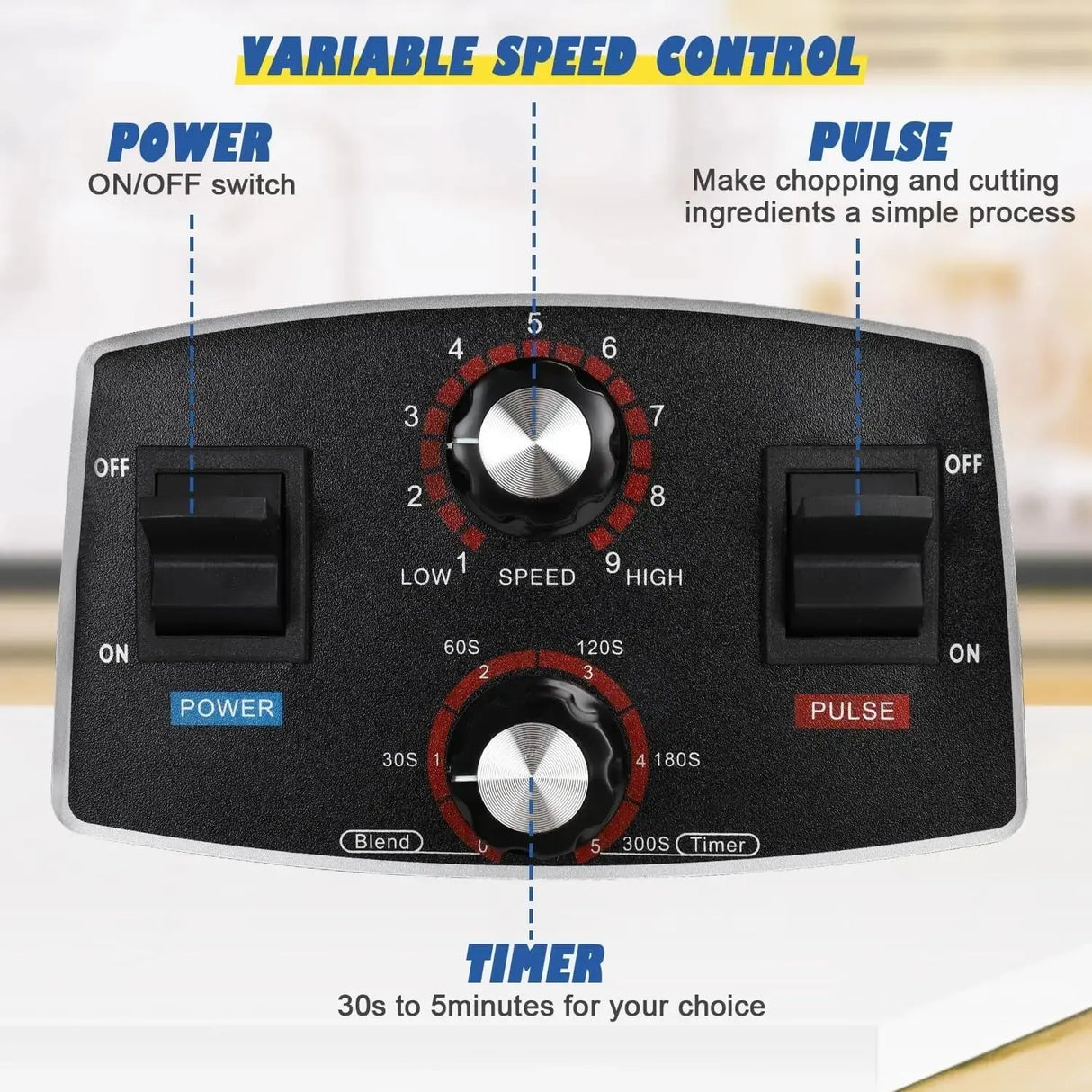 Commercial Blender with Timer, 70oz Capacity with 1500W-Allen Cozy Haven Store