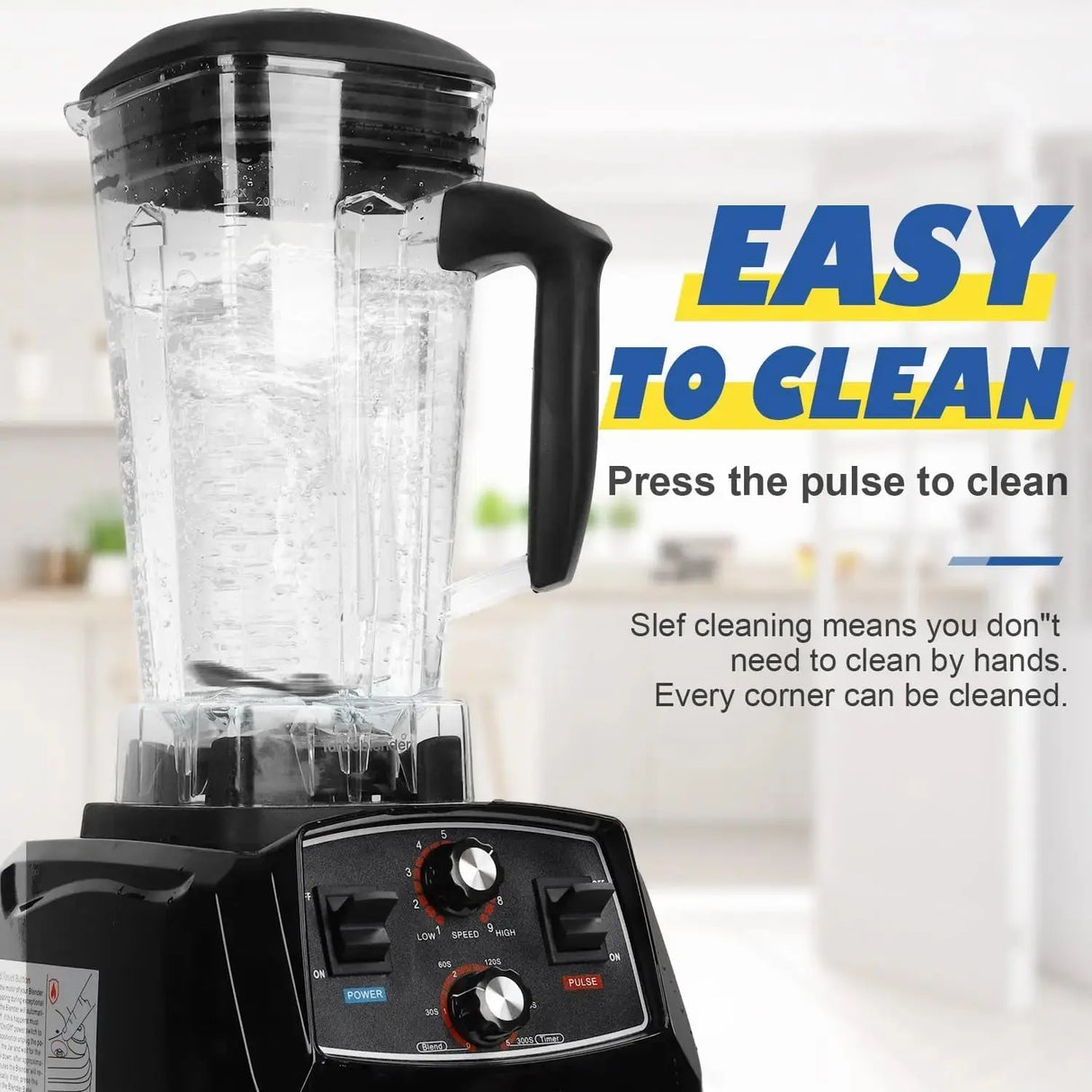 Commercial Blender with Timer, 70oz Capacity with 1500W-Allen Cozy Haven Store