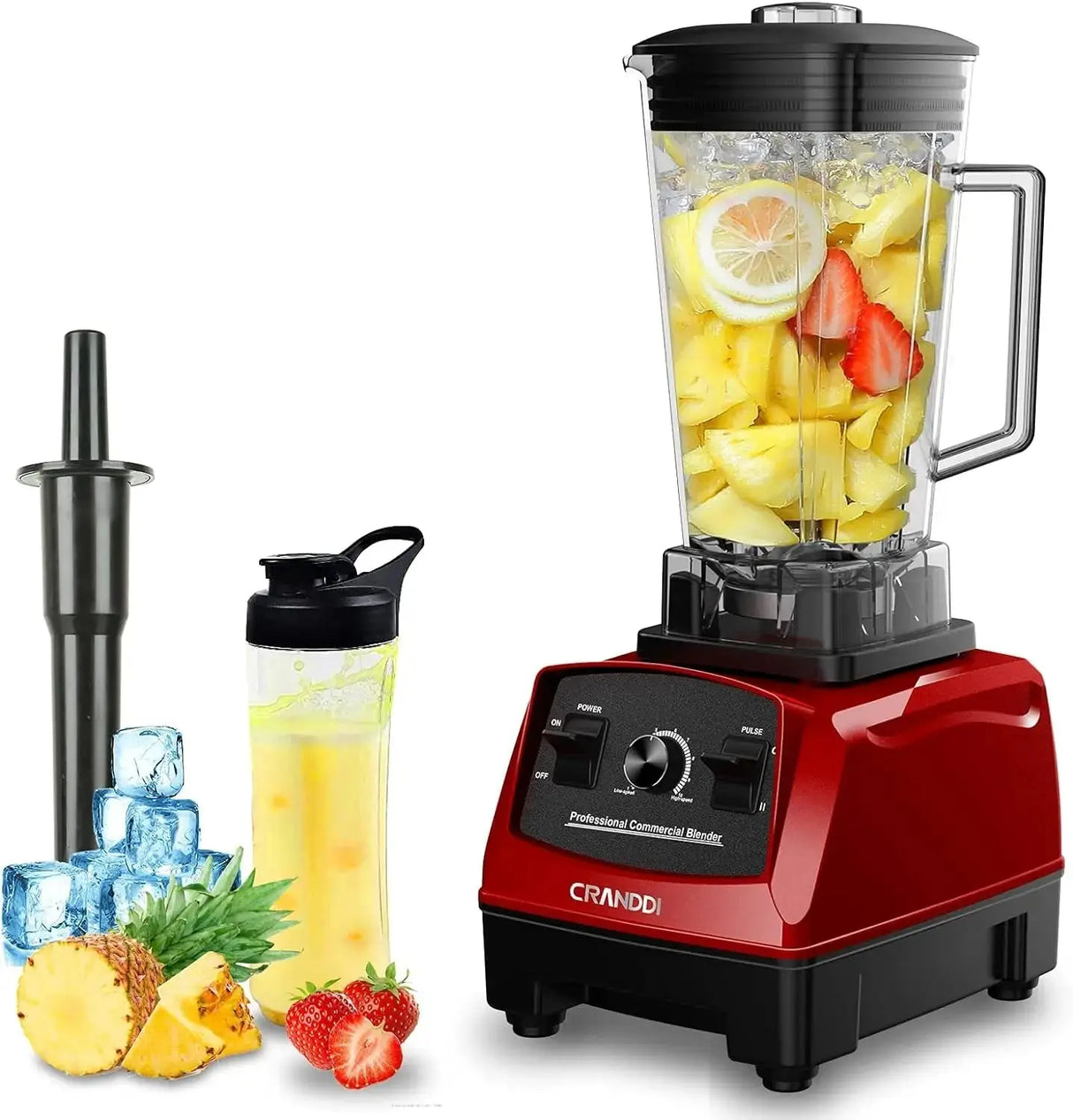 Commercial Blender with Timer, 70oz Capacity with 1500W-Allen Cozy Haven Store