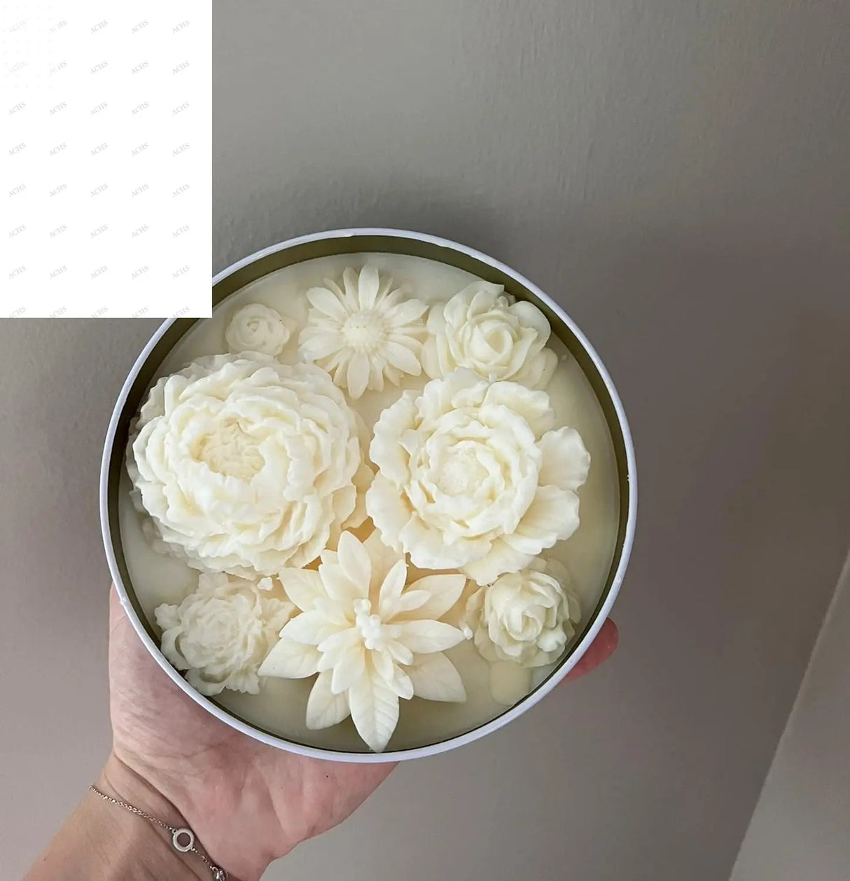 Custom Scented Flower Candle - 12 Oz, 4-Wick Soy Candle in Apple Harvest, Black Matte Finish, Ideal for Weddings, Holidays, Housewarmings, and Home Decor with Gift Wrapping Option Agaboo Candles