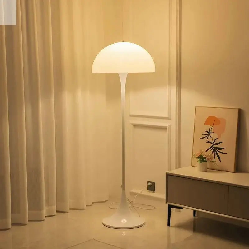 Danish Designer Cream Style White Floor Lamp Personalized Ins Simple Study Living Room Bedroom Bedside Mushroom Table Led Lights Allen Cozy Haven Store