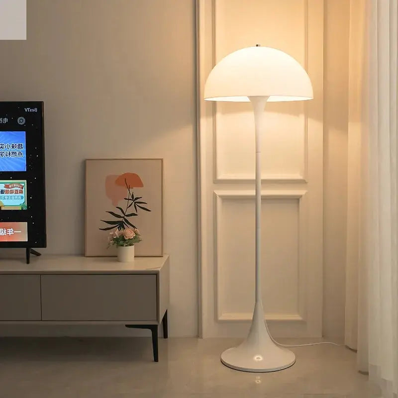 Danish Designer Cream Style White Floor Lamp Personalized Ins Simple Study Living Room Bedroom Bedside Mushroom Table Led Lights Allen Cozy Haven Store