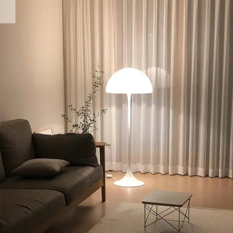 Danish Designer Cream Style White Floor Lamp Personalized Ins Simple Study Living Room Bedroom Bedside Mushroom Table Led Lights Allen Cozy Haven Store