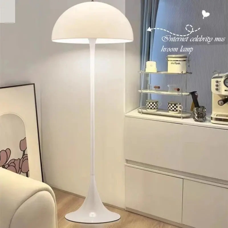 Danish Designer Cream Style White Floor Lamp Personalized Ins Simple Study Living Room Bedroom Bedside Mushroom Table Led Lights Allen Cozy Haven Store