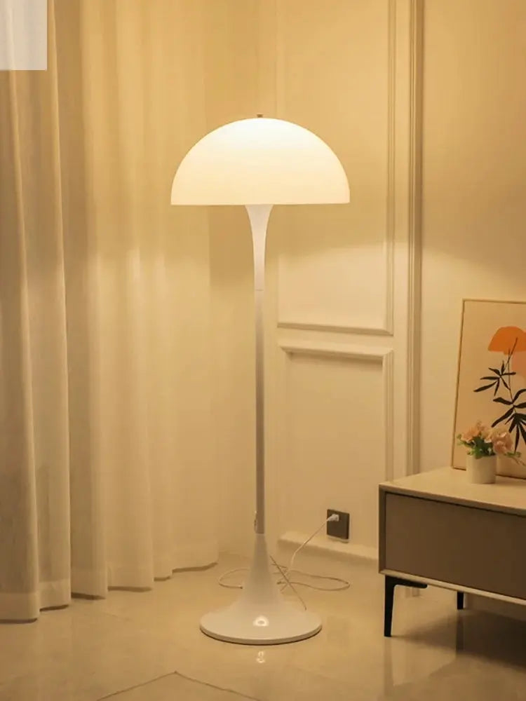 Danish Designer Cream Style White Floor Lamp Personalized Ins Simple Study Living Room Bedroom Bedside Mushroom Table Led Lights Allen Cozy Haven Store
